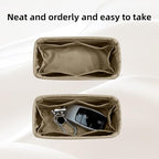 DGAZ Silk Purse Organizer Insert Fits LV Speedy 16/20/25/30/35/45 bags，Silky Smooth Bag Organizer，Luxury Handbag & Tote Shaper（Etoupe grey，New nano 16）