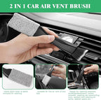 14Pcs Car Interior & Exterior Dusting Brush Set Contains Soft Cleaning Brushes, Auto Boars Hair Detailing Brushes, Double Head Brush for Automotive Air Conditioning Vent Dashboard Screen