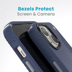 Speck iPhone 15 Plus Case - Presidio2 Grip Blue/Grey - 6.7 inch