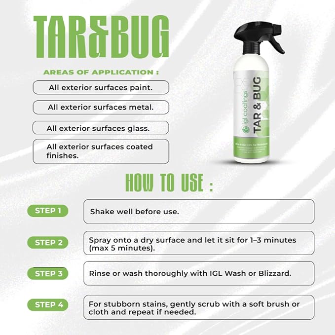 IGL Coatings Tar Remover – 500ml Bio-Ester Formula, Automotive Tar & Residue Cleaner, Biodegradable, Low VOC, No Naphtha or D-Limonene – Safe on Paint, Metal, Glass & Coated Surfaces