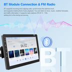 10.1" Rotatable Touch Screen Car Stereo Single Din - Android 13, Wireless CarPlay/Android Auto, 4-Core CPU, 2GB+32GB, GPS Navigation, Hi-Fi Sound, Bluetooth 4.2, AHD Backup Camera (Vertical Fit)