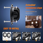 Nilight Flush Mount LED Light Pods 2PCS 5 Inch 36W Upgraded Spot Flood Combo Beam Round Driving Lights Fog Work Backup Bumper Lighting for Offroad 4x4 Truck SUV