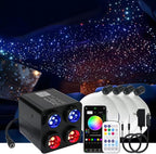 AKEPO 36W 4 Color Twinkle Fiber Optic Starlights Headliner Lights Kit, Optical Fibers Music Sync Bluetooth APP Control Starlight Kit, 1600pcs*13.1ft
