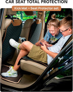 Owleys Set Seat Back Organizer & Car Seat Protector Hexy Waterproof & Non-Slip Protector for Child Car Cushion for Leather and Fabric Seats (Hexy Set 2)