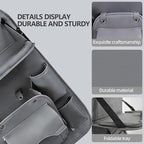 Car Seat Organizer, Multifunctional Backseat Protector Mat, Storage Bag and Tray Rack, Trash Storage (Suitable for Cars, Children, Back of Seats, and Rear Seats) (Gray, Leather 1-Piece Set)