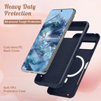 for Google Pixel 8 Pro Case - Compatible with MagSafe Women Girls Boys Cute Magnetic Protective Cover Cool Blue Unique Heavy Duty Shockproof Design for Google Pixel 8 Pro Phone Cases