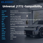 ELEGRP Level 1/2 EV Charger, 16 Amp, Portable J1772 Electric Car Charger, 21FT Cable, NEMA 6-20 & 5-15 Adapter, 110V-240V for BEVs/PHEVs, PBE & LRC Technology