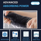 BlonBlon 8-Pack Microfiber Car Towels – Super Absorbent, Large Drying Towels for Cars (600 GSM, 16" x 12")