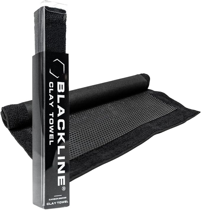 Blackline Clay Towel - Auto Detailing Synthetic Clay Towel - Decontaminate Paint and Glass for Smooth Washing - Great and Effective for Car, Truck, SUV - 12" x 12"