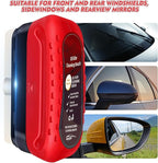 Automotive Oil Film Cleaning Brush with Reusable Foam Sprayer, Upgraded Antifog Glass Cleaning Board, Glass Oil Film Remover for Car Windows & Windshields, Versatile Car Glass Cleaner Brush (Red)
