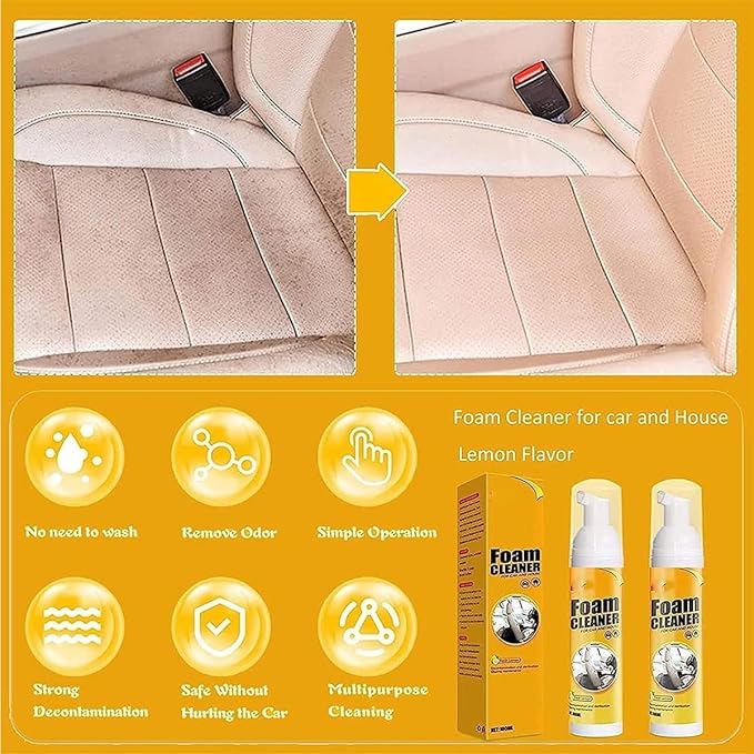 All Around Master Foam Cleaner, Multifunction Foam Cleaner, Foam Cleaner All Purpose, 2023 New Multifunctional Car Foam Cleaner, Foam Cleaner for Car (1PC,60ML)