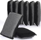 Mudder 8 Pcs Car Interior Scrubbing Sponge 5'' x 3'' Fiber Car Wax Applicator pad Household Cleaning Sponges for Leather Car Seat Couch Cleaning (Gray Black)