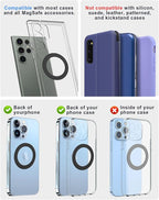 Magnetic Adapter Rings 2PCS Compatible for Magsafe,for Kindle Pop Socket Magnetic,for Magsafe Accessories & Wireless Charging for iPhone 17/Air/16/15/14/13 Mini Plus Pro Max/Pixel 8/ S24 Ultra/ S23
