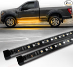 OPT7 Sidekick 60" Running Board Lights 2PCS LED Strips w/Amber Turn Signal Side Marker, DRL, White Courtesy Light for Regular Super Cab Trucks Pickup SUV Trailer - Truck Decorations