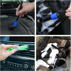 HMPLL 10pcs Detailing Brush Set, Multi-Purpose Car Detailing Brushes for Cleaning Car Interior, Exterior, Engine, Leather, Including 5 car Cleaning Brush, 3 Wire Brush, 2 Air Vent Brush,Blue