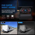 Magnetic Solar Wireless RV Backup Camera, 1080P 7" Touchscreen IPS Monitor & 2 Auto On Off Rear View Cameras, 1 Min Setup Night Vision Recording Guidelines, Back up Camera for Trailer Truck M7 2