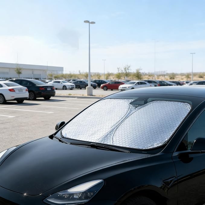 Graphene Car Windshield Sun Shade for Maserati GranTurismo 2008–2019 2024 2025 2026, Foldable Automotive Windshield Sunshades,Dashboard Protection, UV Protection Silver_L