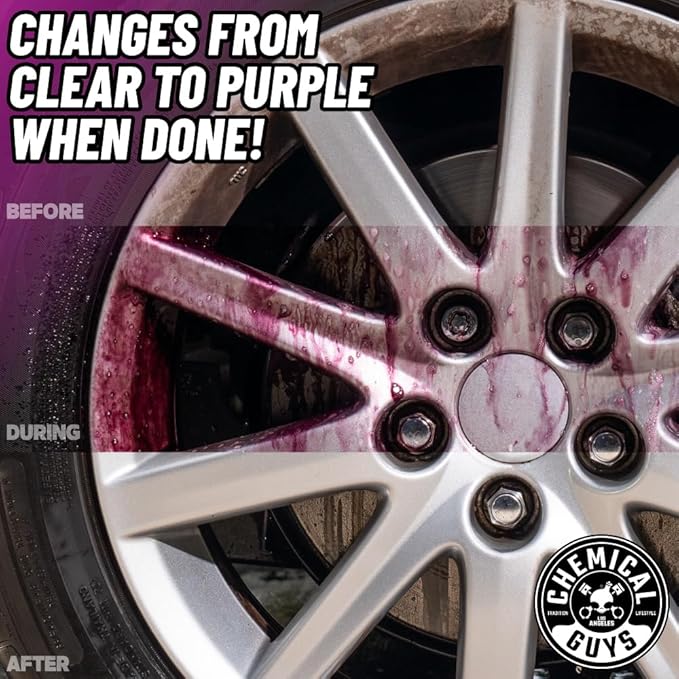 Chemical Guys Two Face Wheel Cleaner, Color Changing Wheel Cleaner, Safe for Cars, Trucks, SUVs, Motorcycles, RVs & More, Extra Large Size 32 fl oz - CLD30332