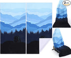 Hahafelt 2 Pack Car Seat Towel Covers Athletic Running Towel Performance Microfiber Post Workout Sweat Washable Cover Non Slip for Seat Outdoor Sport (Great Smoky Mountains)