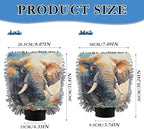 ALAZA Elephant in Forest Car Wash Mitt Scratch Free, 2 Pack Absorbent Microfiber/Chenille Washing & Drying Mitts, L