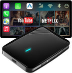 Magic AI Box, Wireless CarPlay/Android Auto Adapter, Car Video Box Supports for Netflix/YouTube/TikTok/TF Card, DriveChat AI Smart Box with GPS/Dual Bluetooth (Glossy Black Panel)