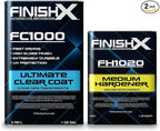 FinishX Automotive Refinishing Ultimate Clear Coat (FC1000-1 Gallon) 4:1 Kit with Medium Activator/Hardener (FH1020-1 quart)- FH1020 FH1020