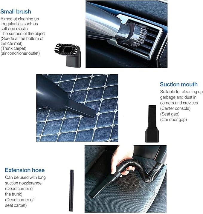 Handheld Vacuum,120W 4500PA Hand Held Vacum Portable Car, Small Mini Light-Weight Vaccuum Cleaner for Pet Hair Carpet Home