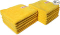 Mothers Professional Grade Premium Microfiber Towels, 12-Pack, 16”x16” — Dual-Nap, 400 GSM, Lint-Free, Clear Coat Safe, Ultra-Soft & Absorbent for Wax, Polish, Detailers, Glass & Interior (90-90004)