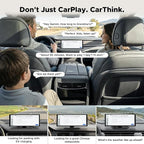 11" AI CarPlay Screen with Full Google-Play Access: Download Apps for Streaming, Gemini & More, 8-Core Processor, Built-in GPS, 1920x720 IPS 60FPS Screen, Android Auto, OTA, 1080P DVR Backup Camera