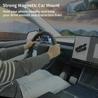 Magnetic Suction Cup Phone Mount for Magsafe for 2025 2026 Tesla Model Y Juniper Driver Side Vent Fixed Holder Strong 2400gf Magnetic iPhone Mount with 360° Rotation One-hand use No Airflow Block