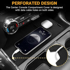 Hellet Center Console Compartment Cover for Ford 2021-2026 F150 & 2022-2025 Lightning XLT Accessories Secret Pocket Lid (Fits into The Open Pocket in Front of The Shifter)