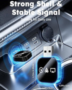 Wireless Carplay Adapter to Play TV on Car Screen 3 in 1 USB A/C Android Auto Bluetooth Video Box Screen Mirror iOS Phone Wired to Wireless Screen Mirroring Car Play Accessories for iPhone