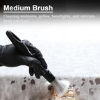 4 PCS Car Detailing Brush Set for Cleaning Interior or Exterior, Boars Bristle Detailing Brushes, Dusting Cleaning Supplies, Tool for Emblem, Air Vents, Wheels, Leather Upholstery Seat