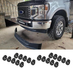 iJDMTOY 20pc Set Amber Yellow LED Front Bumper Valance Accent Running Light Kit/LED Air Dam Light Kit, Compatible with Dodge/Chevy/GMC HD, Ford Super Duty Trucks or Semi Trucks