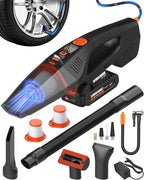 2-in-1 Cordless Car Vacuum and Tire Inflator - 20V Handheld Vacuum Cleaner & 150 PSI Air Pump, 18000Pa Powerful Suction, Portable Vac Air Compressor for Tires Pump and Car Cleaning