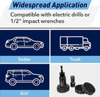 9 PCS Wheel Hub Cleaning Tool, Brake Hub Cleaning Kit Includes 5 Pads, Compatible with Electric Drills or 1/2" Impact Wrenches, Suitable for Car & Truck