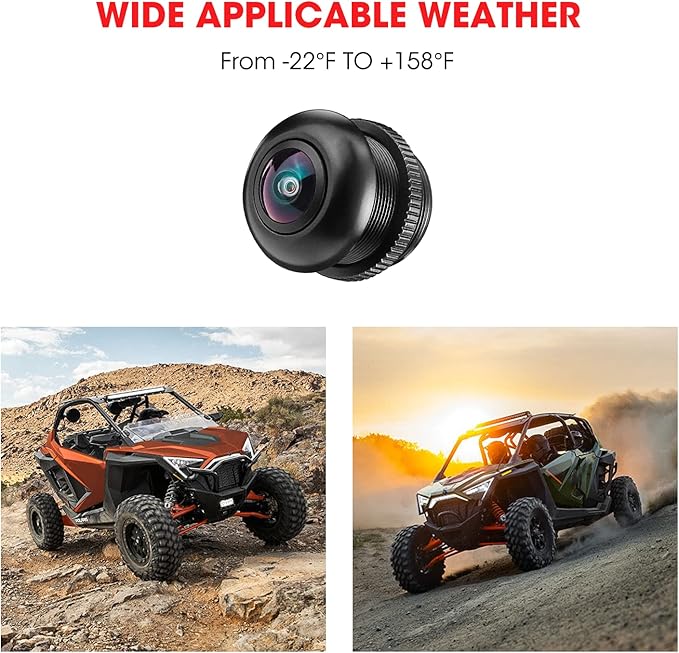 RZR Front Camera Kit, 720P HD 170 Degree Wide Angle, Plug and Play Compatible with Polaris RZR PRO XP Turbo 1000 900 PRO R