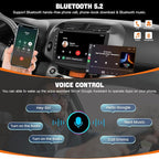 Car Radio Stereo for Toyota RAV4 2007-2012 Without JBL Sound System, Support Wireless Carplay/Android Auto/Mirrorlink, 10 Inch QLED Touchscreen with Bluetooth,FM Radio