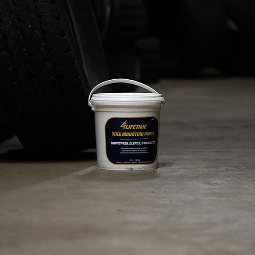 4LifetimeLines Tire Mounting Paste – 8 lb Biodegradable Bead Lubricant for Motorcycle, Bike, Car, Truck & ATV – Works on Low-Profile, Run-Flat, Aluminum & Alloy Wheels, Ready to Use
