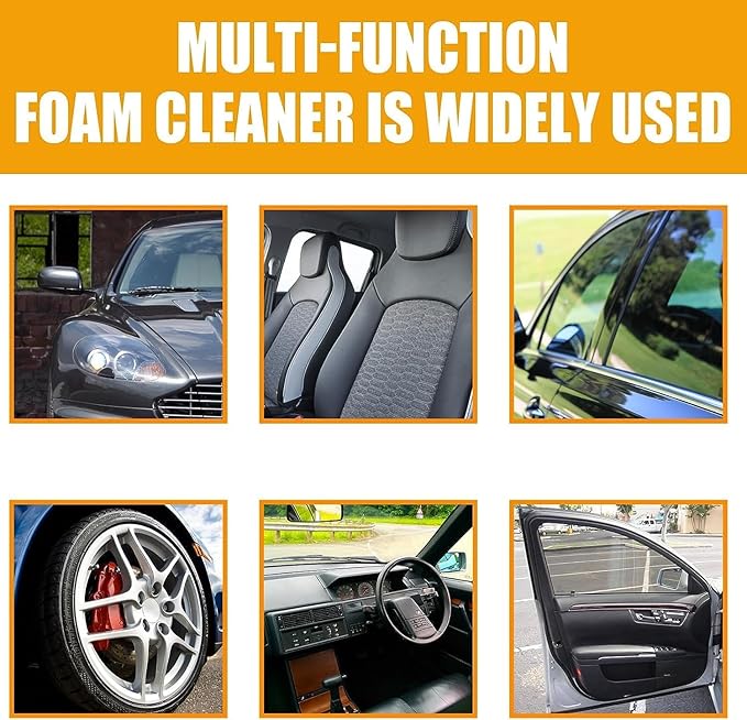 Car Interior Foam Refinisher Cleaner, All Around Master Foam Cleaner, Multi Purpose Foam Cleaner for car, All Purpose Rinse Cleaning Foam, Foam Cleaner All Purpose for Car and Kitchen (1PC)