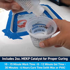 TotalBoat Marine Gelcoat for Boat Building, Repair and Composite Coatings (White, Quart with Wax)