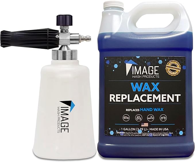 Image Wash Products Wax Replacement (Foamable) - Protectant forTrucks/RV's/Cars/Boats/Trailers/Equipment. Foam On/Rinse Off (128 Fl Oz)
