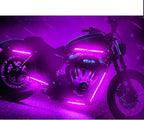 2Pcs 12LEDs Motorcycle LED Light Strips- RGB Multi-Color Accent Glow Neon Ground Effect Lights lamp for Motorcycle led Light Kits,ATV Car Golf cart LED Underglow Strip Lights