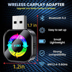 2026 Upgraded 4-in-1 Wireless CarPlay Adapter, Convert Wired to Wireless CarPlay & Android Auto, Support AirPlay & Screen Mirroring, Zero Latency Plug & Play, USB/Type-C for iPhone iOS & Android