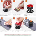 APPS2Car 10 Pack 3M Double Sided Adhesive Pads for Socket Mount Base Circle Adhesive Replacement VHB Sticky Tape for Phone Collapsible Grip & Stand Back 1.38 Inches (35mm)