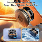 Magnetic Car Phone Holder, 3000gf MagSafe Suction, 360° Adjustable Zinc Alloy Mount for Dashboard/Windshield, Compatible with iPhone 17/16/15 Series (Orange)