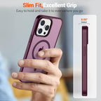SUPFINE Magnetic for iPhone 12 Pro Max Case (Compatible with MagSafe) (Military Grade Drop Protection) Slim Translucent Matte Shockproof with Anti-Fingerprint Phone Case,Wine Red