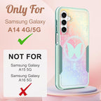 for Samsung Galaxy A14 5G Phone Case - Compatible with MagSafe Women Girls Cute Magnetic Protective Cover Kawaii Girly Butterfly Heavy Duty Shockproof Design for Samsung Galaxy A14 5G Cases