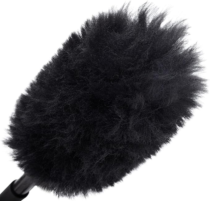 Eastwood Concours Premium Cleaning Woolies | Professional Long Handle Soft Brush for Wheels & Tires, Interior Detailing, and Household Cleaning | Made of 100% Wool and Anti-Scratch on Paint | Set of 3