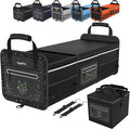 SugarFox Car Trunk Organizer | Foldable, Waterproof | Trunk Organizer for SUV/Cars | Car Organizers & Storage - Car Accessories for Women -M004 (Black With Ice Pack, X-Large)